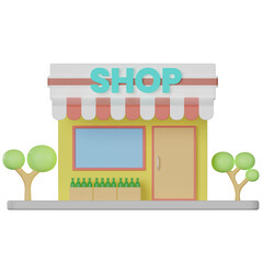 Poster -  Shop 3D Illustration