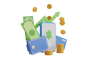 Poster - Wallet 3D Illustration