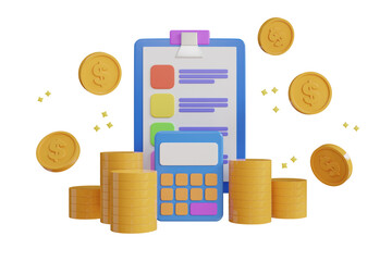 Aufkleber - financial 3d illustration