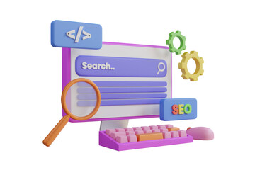 Poster - SEO Optimization 3D Illustration