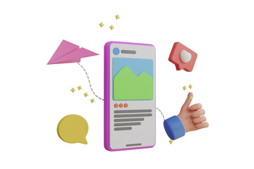 Poster - Social Media 3D Illustration