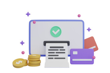 Poster - payment success 3D Illustration