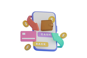 Poster - Cashback 3D Illustration