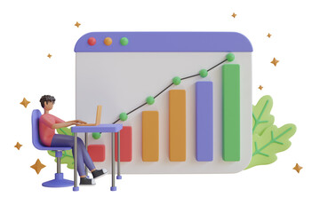 Poster - Business Growth 3D Illustration
