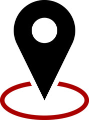 Poster - map hotspot location pointer pin sign symbol icon. vector image.