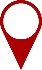 Poster - red location pointer pin or you are here marker sign symbol icon. vector image.