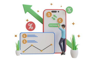 Poster - Exchange Rate 3D Illustration