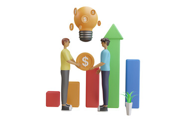 Poster - Financial Innovation 3D Illustration