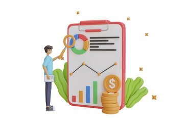 Poster - Economic Analysis 3D Illustration