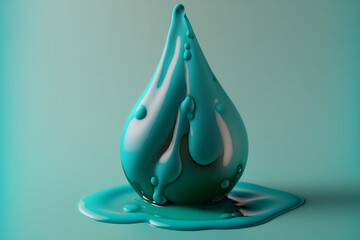 aesthetic blue drop - generative ai