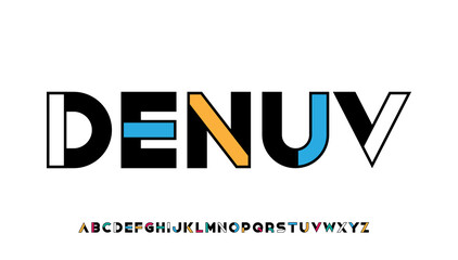 colourful typography capital alphabet letter logo design