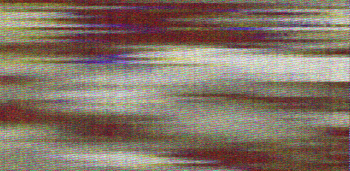 Aufkleber - Glitched and distorted TV screen with static pixel noise.
