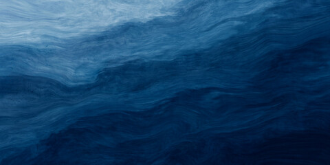 Poster - Abstract art navy blue gradient paint background with liquid fluid grunge texture.