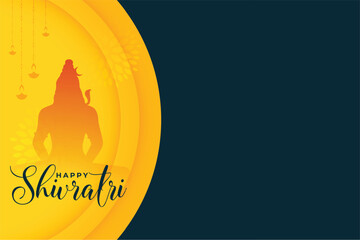 happy shivratri hindu religious background with text space