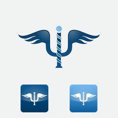 Aufkleber - modern logo template pharmacy and medicine, easy to make and suitable for companies with vector eps format