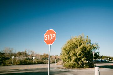 stop sign on the road