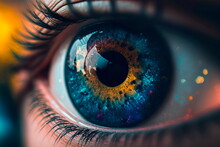 Cosmic Human Eyes In Close Range  Generative AI