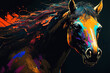 Koń malowany abstrakcyjny obraz 3