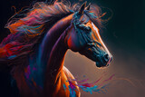 Koń malowany abstrakcyjny obraz 1