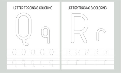 Alphabet Tracing and Coloring Pages l Kids' letter tracing and coloring pages