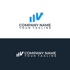 Leinwandbilder - Elephant graph chart arrow finance logo vector icon illustration
