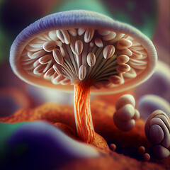 Aufkleber - Beautiful abstract illustrations mushrooms pattern  on a background. 