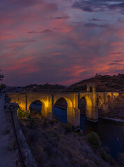 Canvas Print - Puente de Alcantara in Extremadura, Spain