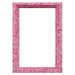 Wall Mural - Rectangular Pink Textured Picture Frame Border