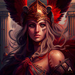 portrait of a goddess athena mythology.generative AI technology