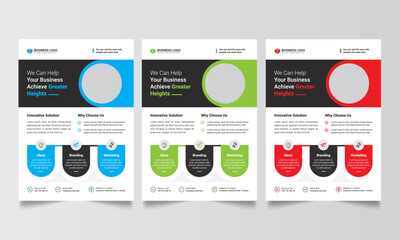 Wall Mural - Modern blue and green design template for poster flyer brochure cover leaflet. design layout with triangle graphic elements and space for Vector background.	
