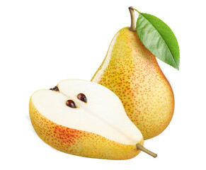 Wall Mural - Delicious pears cut out