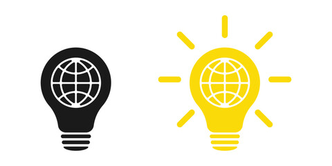 Poster - Bulb - website. Set of illustrations