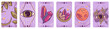 © Анжелика Полтавец - Esoteric tarot card set magic celestial design. Mystic moon, eye , crystal cartoon vector illustration. Hand drawn vector illustration. Esoteric boho tarot card set