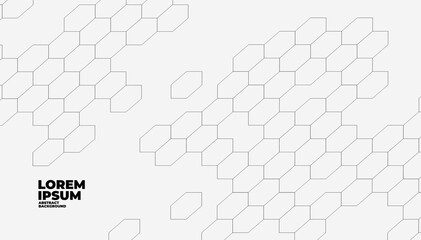 Poster - geometric hexagon connection banner template. vector illustration