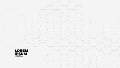 Poster - Geometric hexagon connection banner template. vector illustration