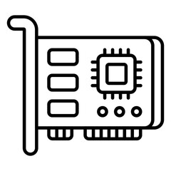 Modern design icon of network interface card 