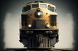 Energy efficient locomotive front poster, high resolution, detailed, illustration, 3d render, technology, public transport, convenience, fast moving, on time, smoke, steel, illustration. AI