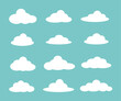 Cloud icon, a set of cloud vectors. Cloud and sky concept.
