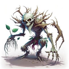 Sticker - Fantasy RPG skeleton goblin illustration, created with generative ai