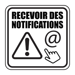 Poster - Logo recevoir des notifications.