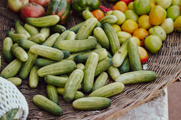 Canvas Print - fruits and vegetables in the market