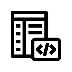 coding icon for your website, mobile, presentation, and logo design.