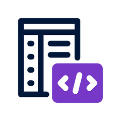 coding icon for your website, mobile, presentation, and logo design.