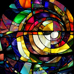 Wall Mural - Material of Colored Glass