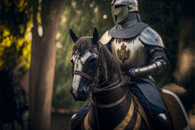 Knight Riding A Horse Generative AI