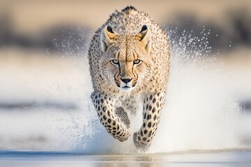 Wall Mural - Leopard Stock Photo, Wildlife Photography, Generative Ai