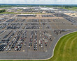 Aerial View of Massive Automotive Manufacturing Facility - Indiana