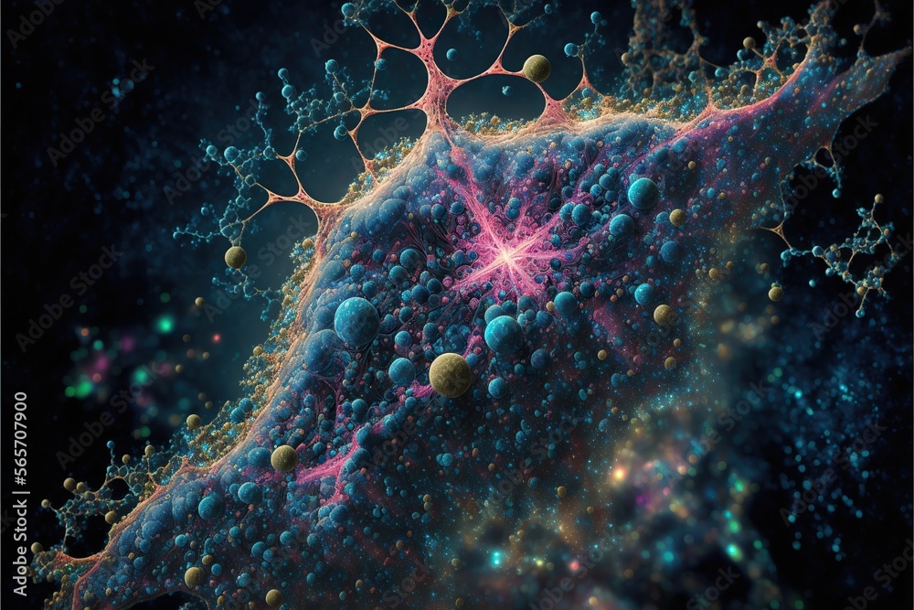 Generative Microstructure Gif Microstructure of universe, created with Generative AI technology 素材庫插圖 ...