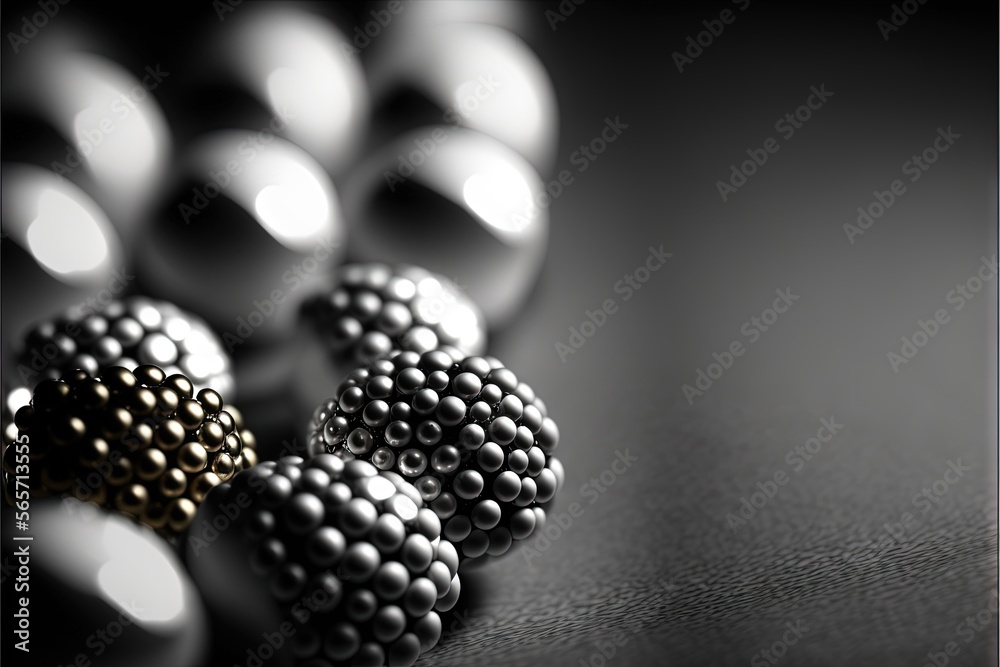 a group of balls sitting on top of a table next to each other on a ...