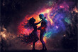 canvas print picture - Dancing in the Universe 